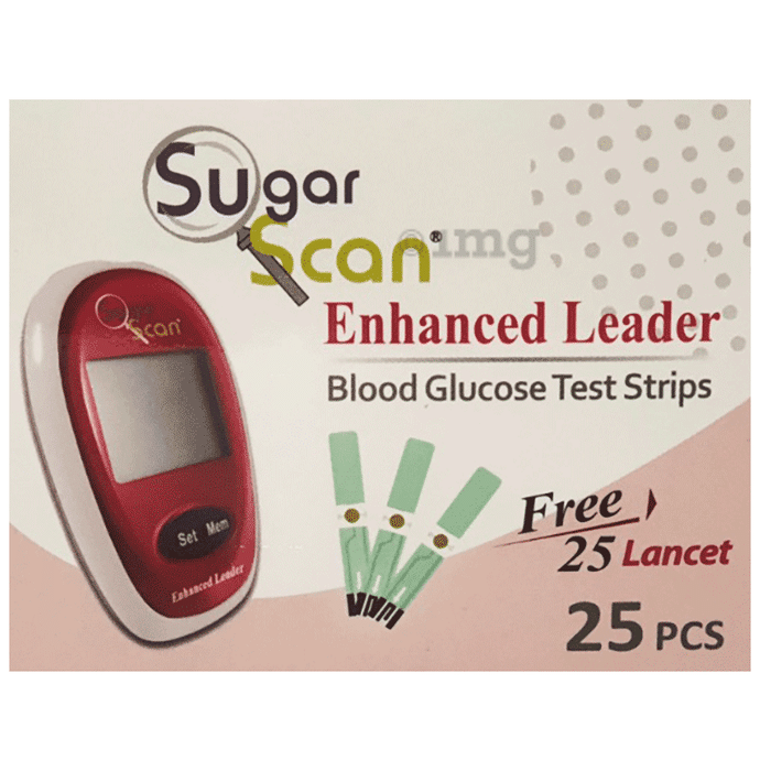 Thyrocare Sugar Scan Blood Glucose Test Strip with 25 Lancet Free