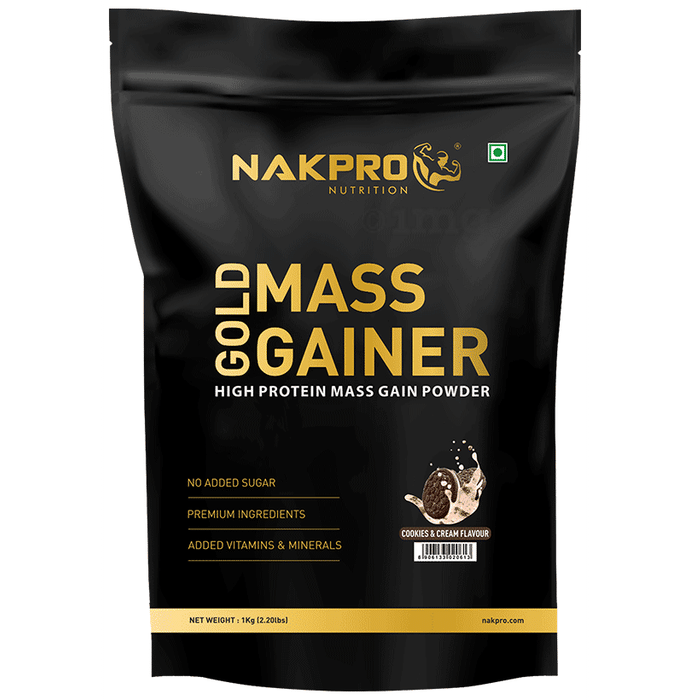 Nakpro Nutrition Gold Mass Gainer Powder Cookies & Cream