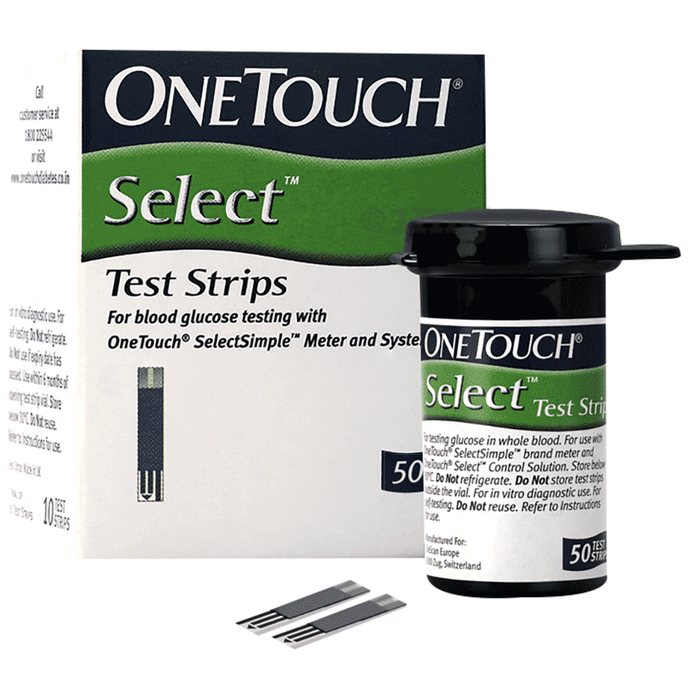 OneTouch Select Test Strip (Only Strips) | Diabetes Monitoring Devices | For use with OneTouch Select Simple Glucometer