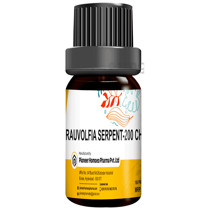 Pioneer Pharma Rauvolfia Serpentina Globules Pellet Multidose Pills Tablet 200 CH