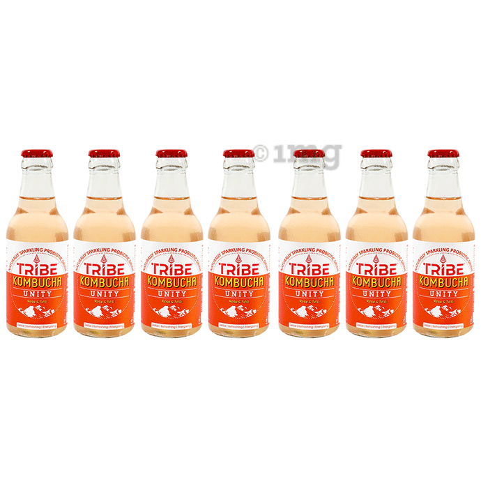 Tribe Kombucha Combo Pack of Naturally Sparkling Probiotic Drink (210 ml Each) Unity Rose & Basil