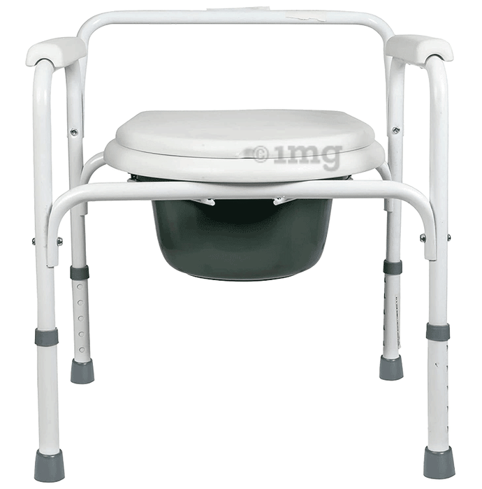 Entros KL810 Adjustable Foldable Commode Chair With Pot Bucket