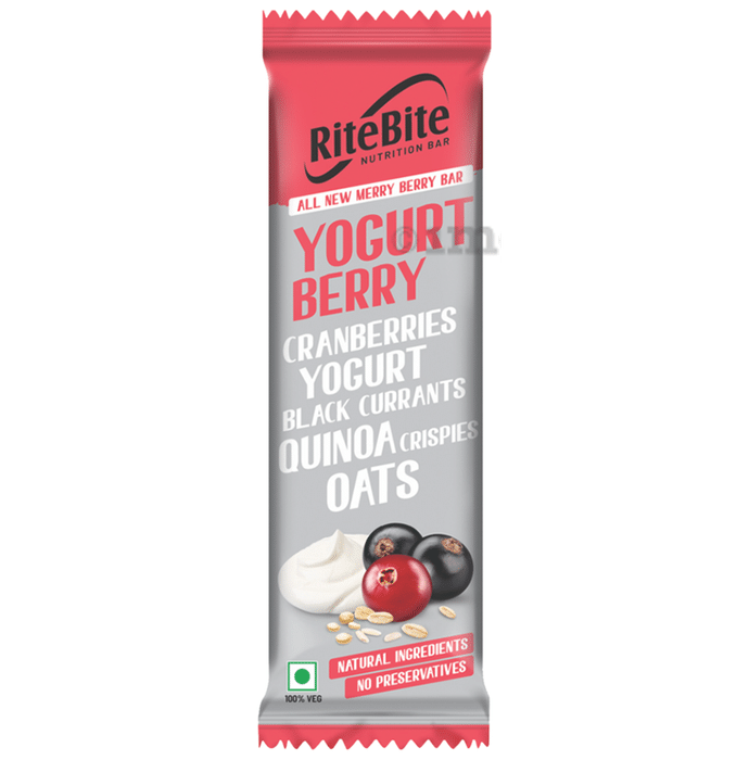 RiteBite Nutrition Bar with 4gm Protein Yogurt Berry