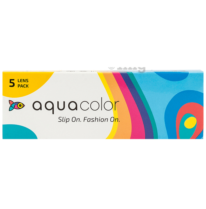 Aquacolor Daily Disposable Colored Contact Lens with UV Protection Optical Power -4.25 Naughty Brown