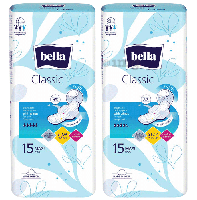 Bella Maxi Sanitary Pads (15 Each) Softi Wings