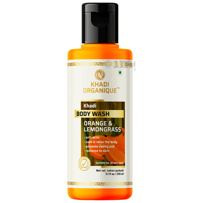 Khadi Organique Khadi Body Wash Orange and Lemongrass Buy bottle of