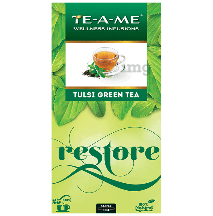 TE-A-ME Wellness Infusion Tulsi Green Tea (1.5gm Each) Restore