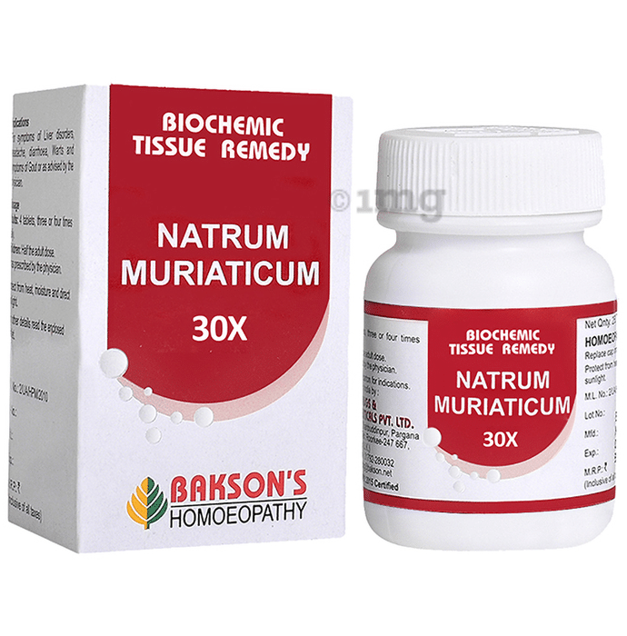 Bakson's Homeopathy Natrum Muriaticum Biochemic Tablet 30X