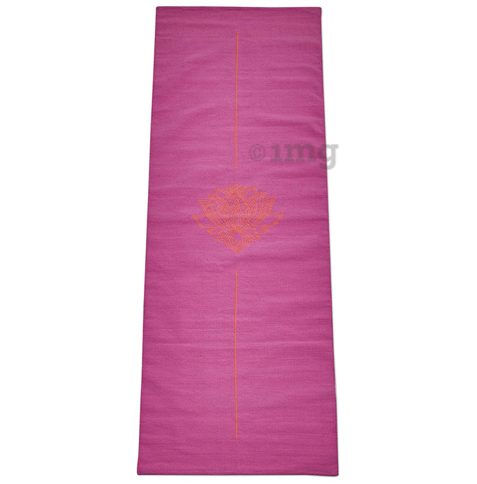 Sarveda Cotton Yoga Mat Lotus Pink