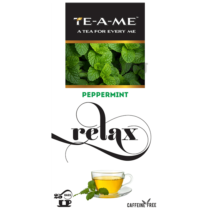 TE-A-ME Infusion Bag (1.5gm Each) Peppermint Relax with 3 Flavored Bags Free