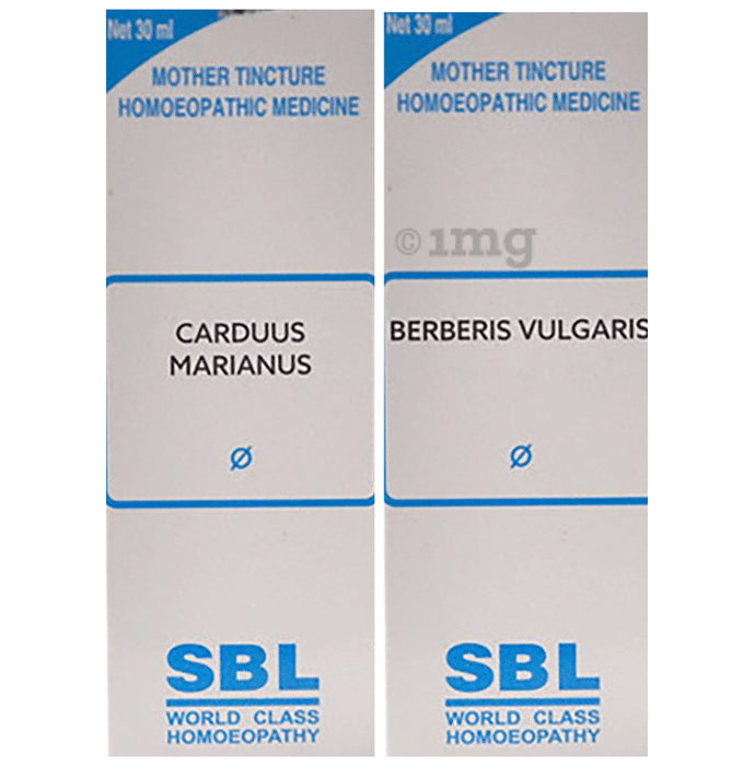 Combo Pack of SBL Berberis Vulgaris Mother Tincture Q & SBL Carduus Marianus Mother Tincture Q (30ml Each)