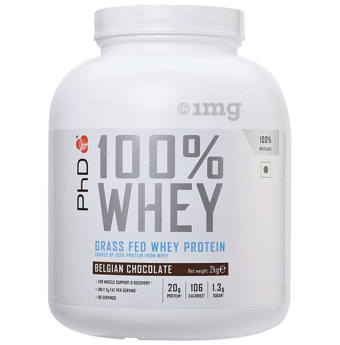 PHD 100% Grass Fed Whey Protein Belgian Chocolate