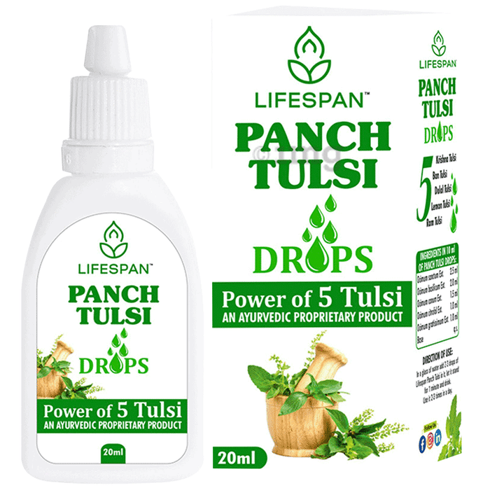Lifespan Panch Tulsi Drops | Concentrated Extract of 5 Rare Tulsi Plant | Immunity Booster