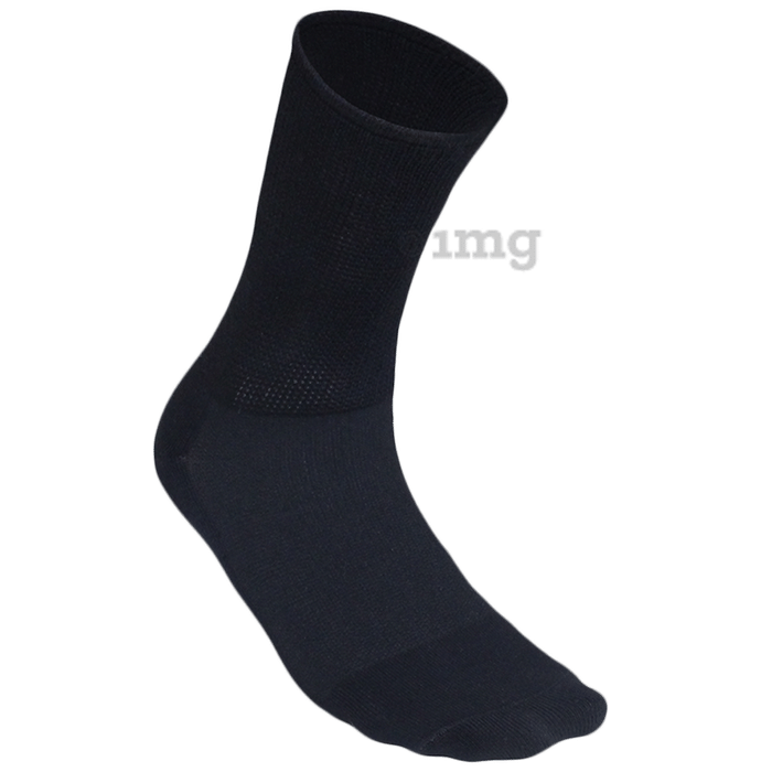 Heelium Diabetic Bamboo Socks Black Free Size