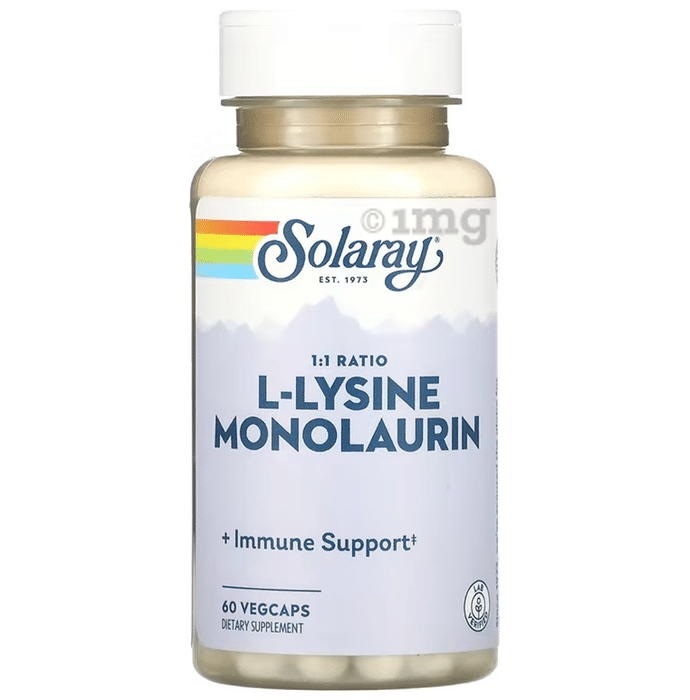 Solaray L-Lysine Monolaurin 1:1 Ratio Vegcaps