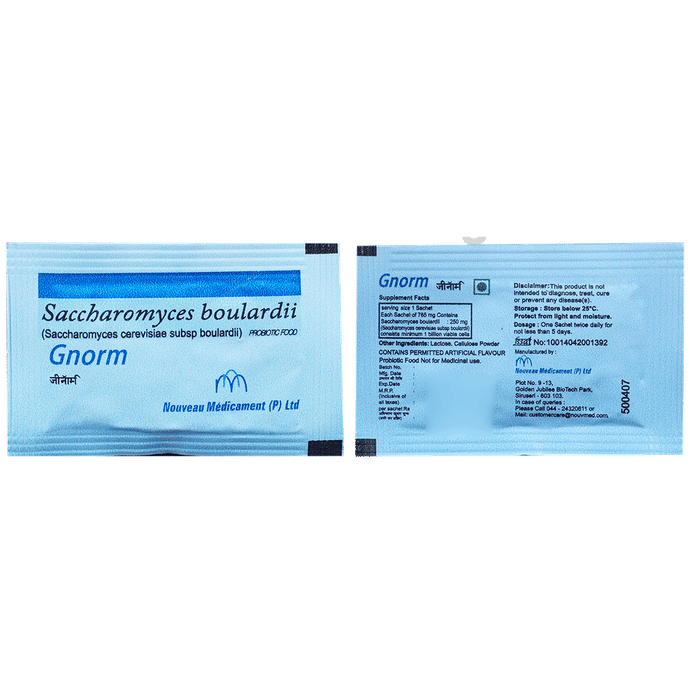 Gnorm Sachet Buy sachet of 765.0 mg Granules at best price in India 1mg