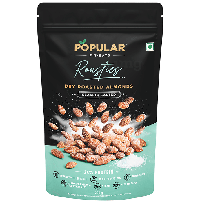 Popular Essentials Roasties Dry Roasted Almond  Classic Salted