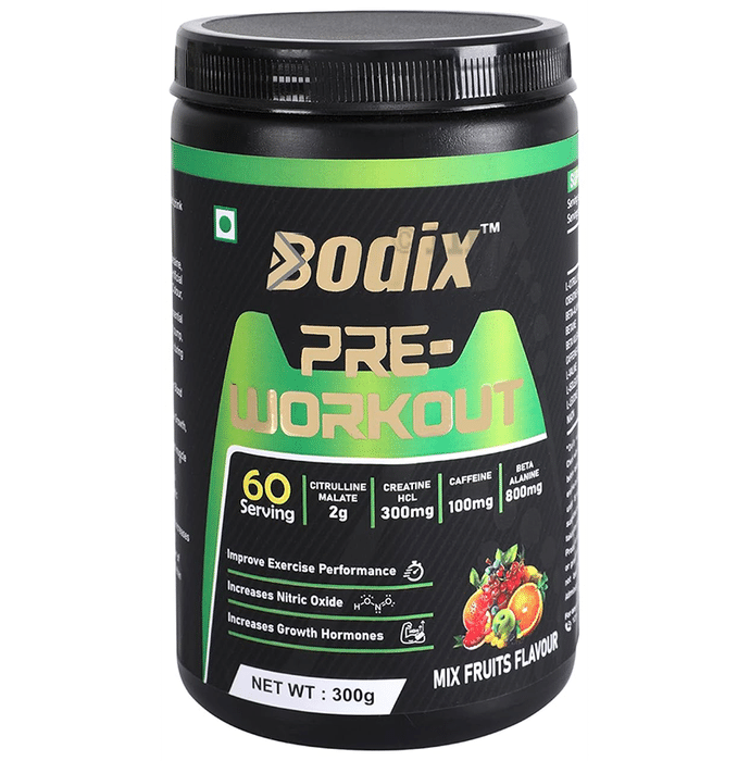 Bodix Pre- WorkOut Powder Mixed fruit flavour