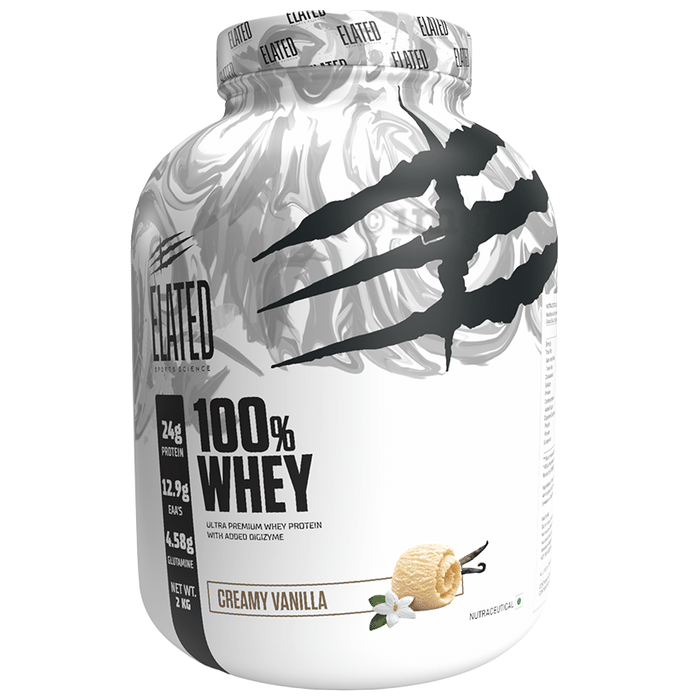 Elated Sports Science 100% Whey Protein | Flavour Powder Creamy Vanilla