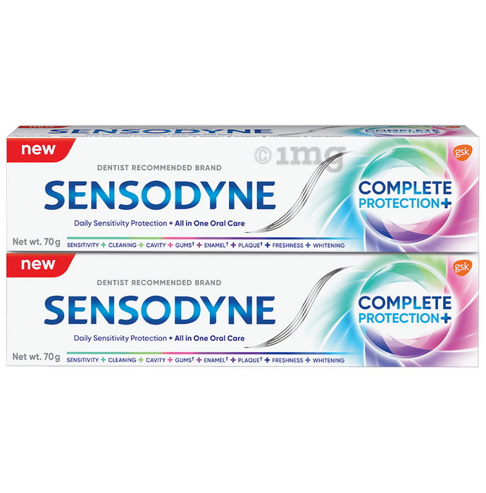 Sensodyne Complete Protection+ | For Sensitivity Protection & All in One Oral Care  (70gm Each)