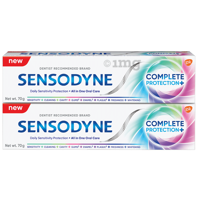 Sensodyne Complete Protection+ | For Sensitivity Protection & All in One Oral Care  (70gm Each)