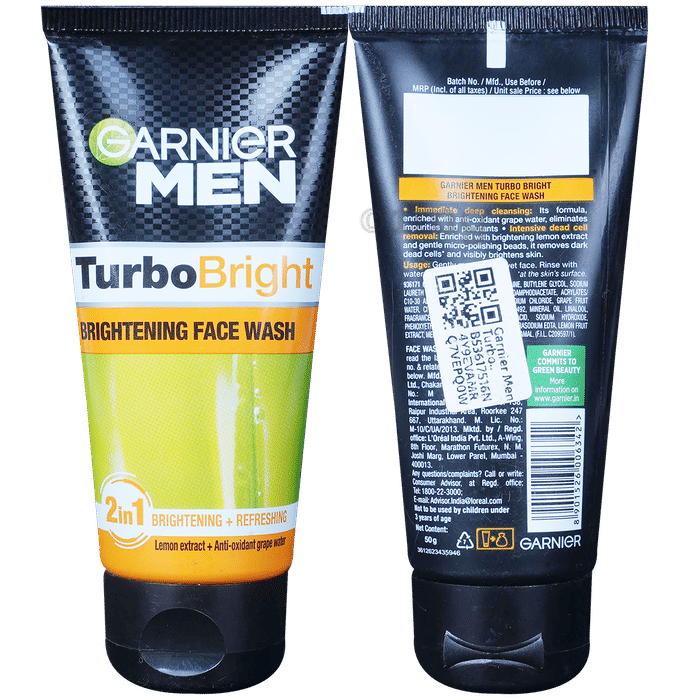 Garnier Men Turbo Bright Brightening Face Wash