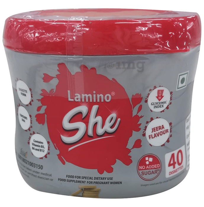 Lamino She with DHA & Vitamins for Pregnant Women | Flavour Diskette Jeera
