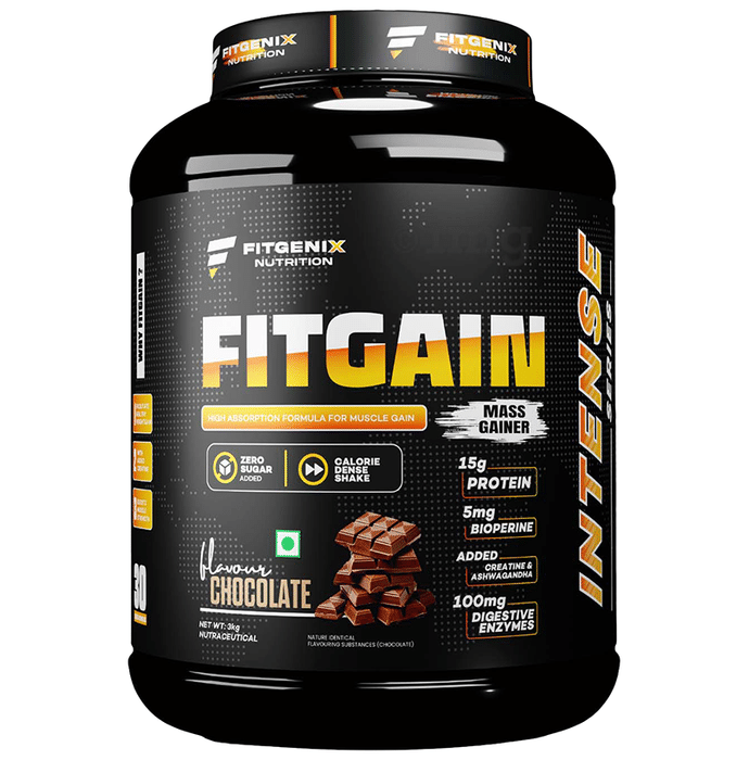 Fitgenix Nutrition Fitgain Mass Gainer Powder Chocolate