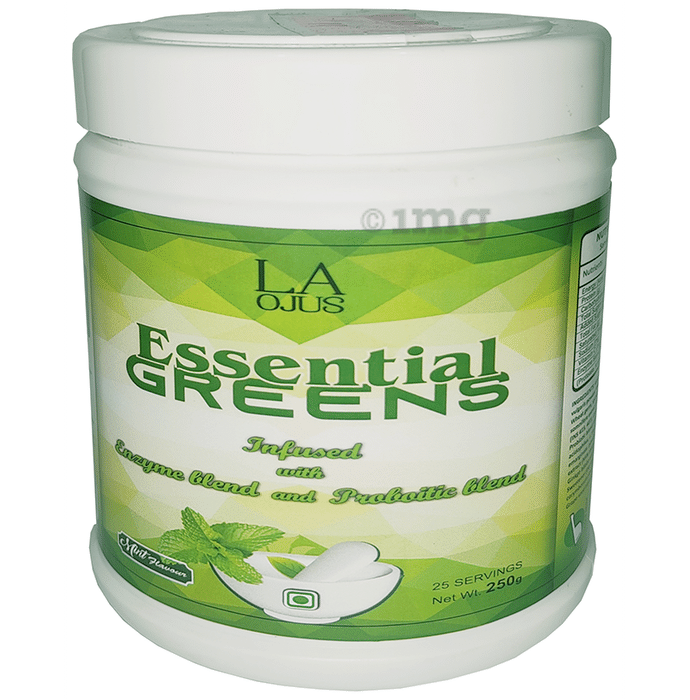 Laojus Essential Greens Infused with Enzyme Blend and Proboitic Blend Mint