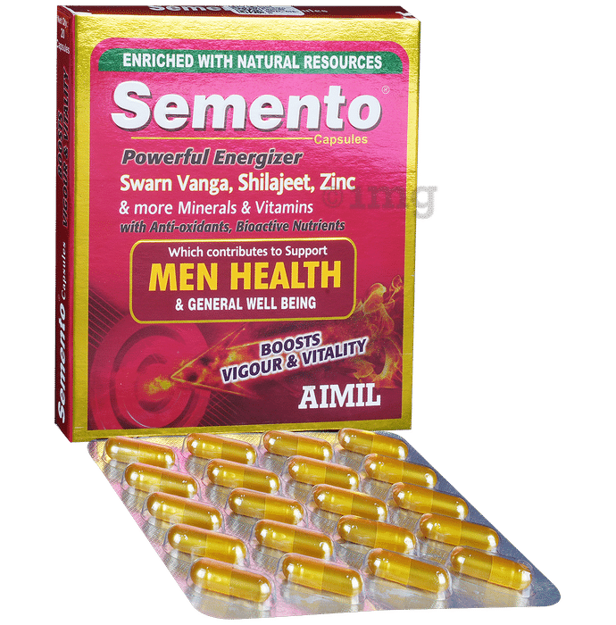 Aimil Semento Capsule for Energy | Supports Men's Health |  Boosts Vigour & Vitality