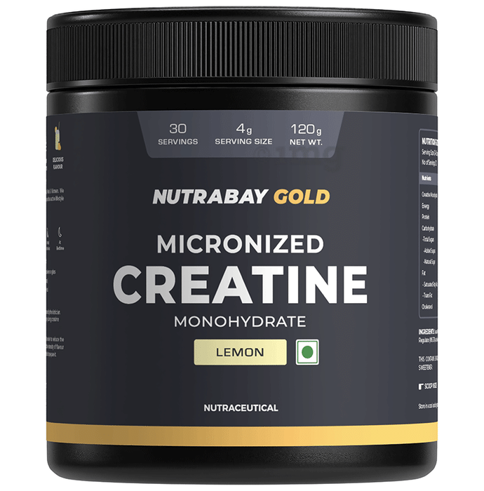 Nutrabay Micronised Creatine Monohydrate Powder Lemon