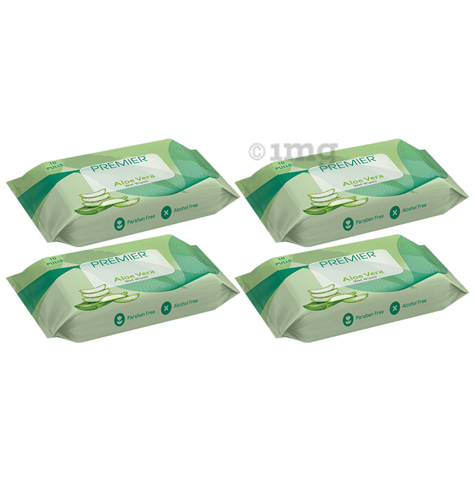 Premier Tissues Wet Wipes (10 Each) Aloe Vera
