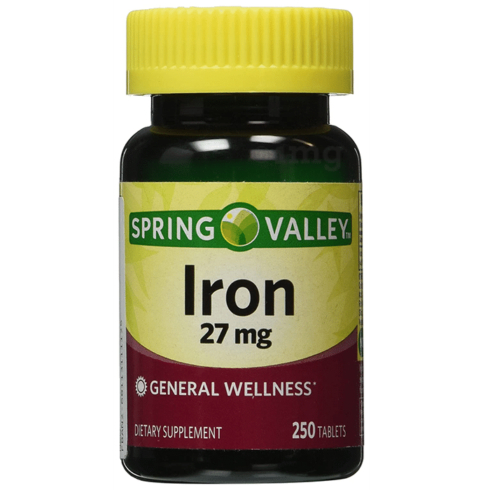 Spring Valley Iron 27mg Tablet