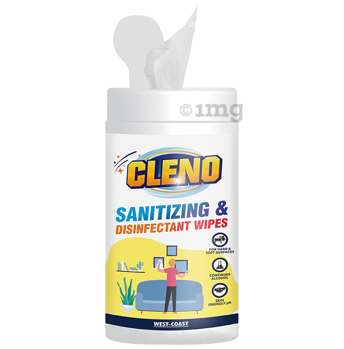 Cleno Sanitizing & Disinfectant Wipes (50 Each)