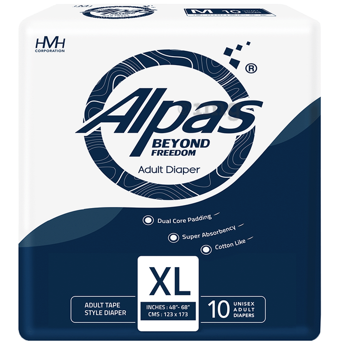 Alpas Beyond Freedom Adult Diaper 48-68 inches XL