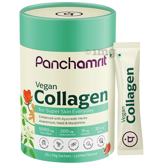 Panchamrit Vegan Collagen Powder Sachet(25 Each) Lychee