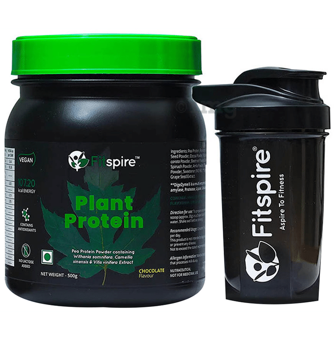 Fitspire Plant Protein Powder Chocolate with Shaker Free
