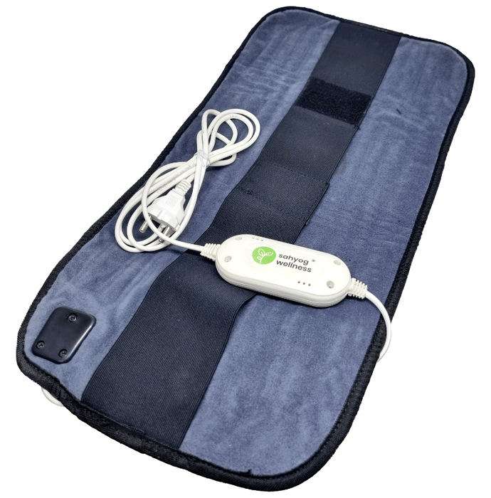 Sahyog Wellness Velvet Orthopaedic Pain Reliever Electric Heating Pad with Temperature Controller Grey XXL