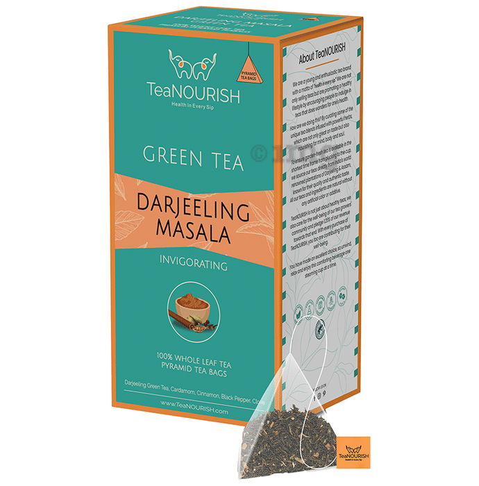 TeaNourish Green Tea Bag Darjeeling Masala
