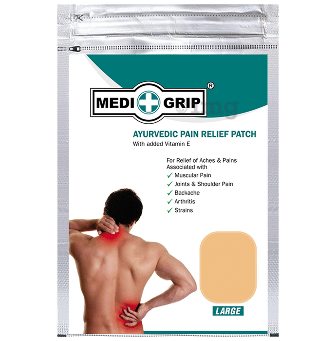Medigrip Ayurvedic Pain Relief Patch Large Brown