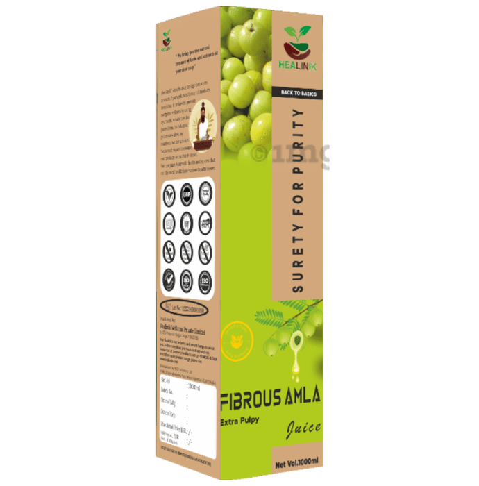 Healinik Fibrous Amla Juice Buy bottle of 1000.0 ml Juice at best