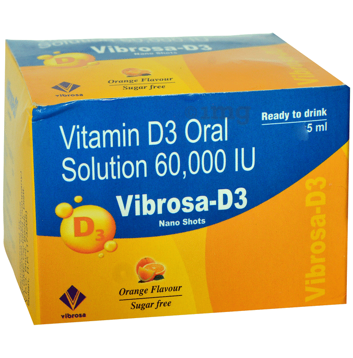 Vibrosa-D3 Nano Shots (5ml Each) Orange Sugar Free
