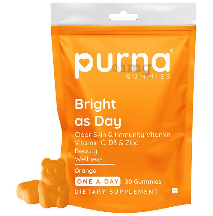 Purna Immunity Vitamin Gummies Orange