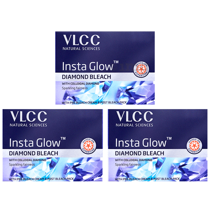 VLCC Insta Glow Diamond Bleach Kit (240gm Each)