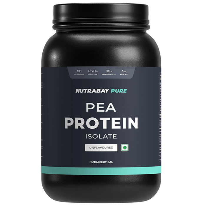 Nutrabay Pure Pea Protein Isolate | Powder for Muscle Recovery & Immunity | Unflavoured