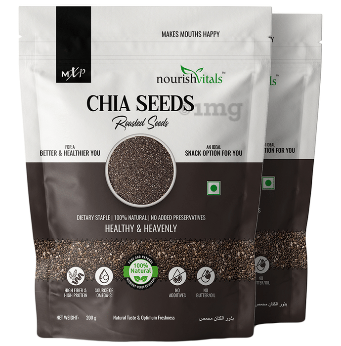 NourishVitals Roasted Chia Seed (200gm Each)
