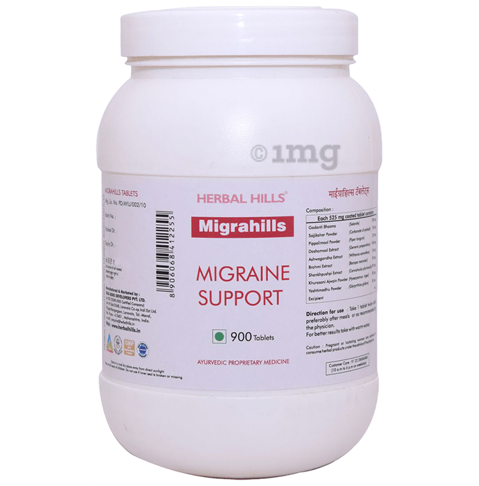 Herbal Hills Migrahills  Migraine Support Tablet Value Pack