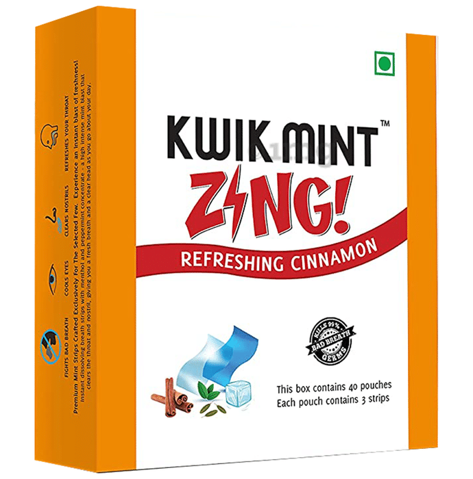 Kwik Mint Bursts Zing! Refreshing Cinnamon Sugar Free