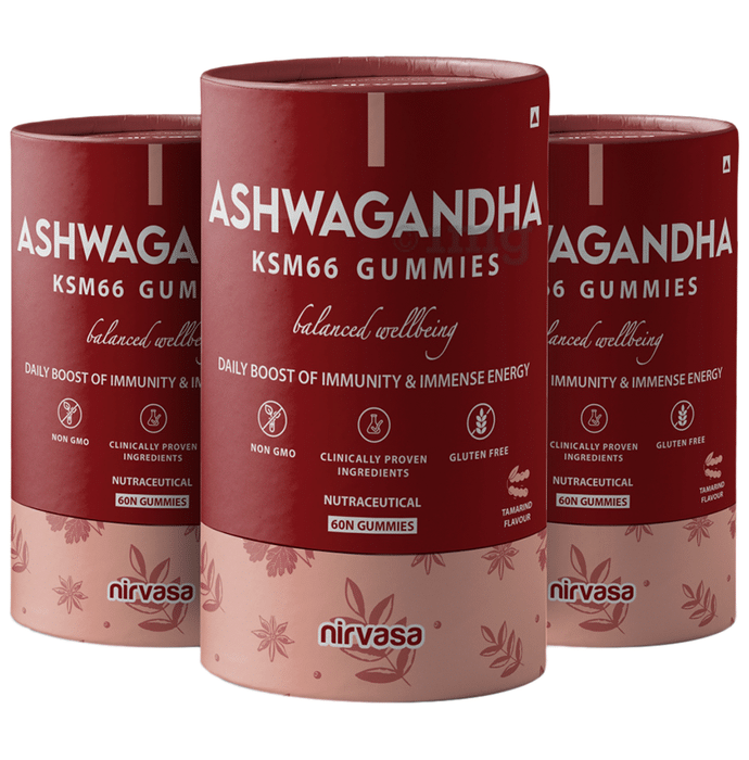 Nirvasa Ashwagandha KSM66 Gummies (60 Each)