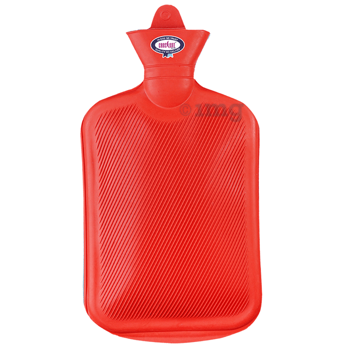 Crescent Non-Electric Rubber Hot Water Bag Red